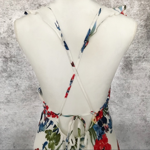 Floral Plunging Ruffle V-Neck Maxi - Picture 6 of 7